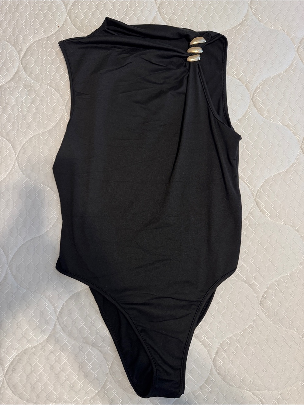 SHEIN sleeveless black body suit large.